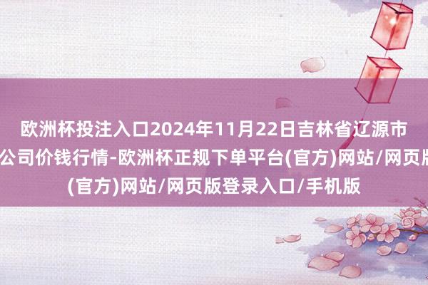 欧洲杯投注入口2024年11月22日吉林省辽源市仙城物流园区有限公司价钱行情-欧洲杯正规下单平台(官方)网站/网页版登录入口/手机版