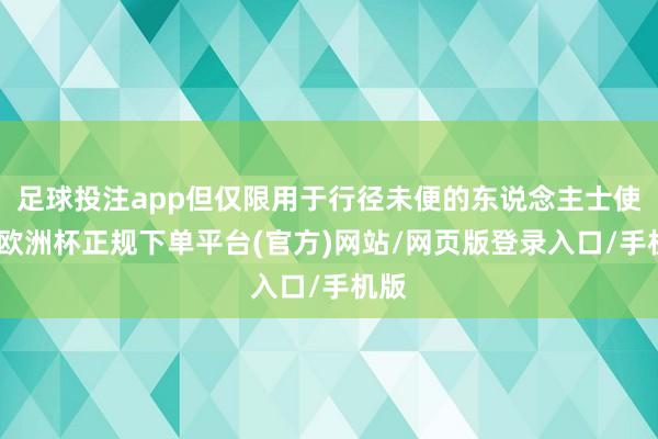 足球投注app但仅限用于行径未便的东说念主士使用-欧洲杯正规下单平台(官方)网站/网页版登录入口/手机版