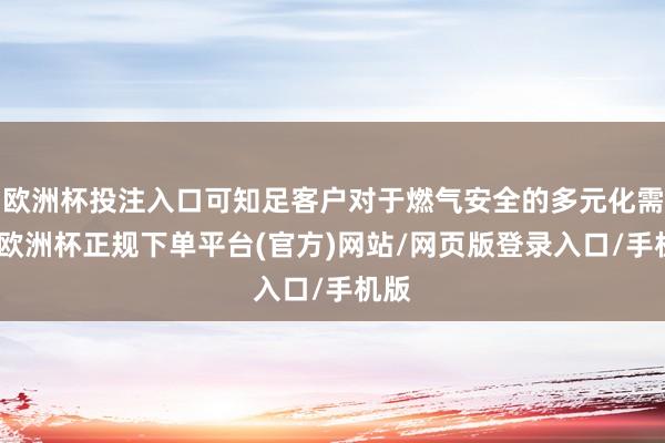 欧洲杯投注入口可知足客户对于燃气安全的多元化需求-欧洲杯正规下单平台(官方)网站/网页版登录入口/手机版