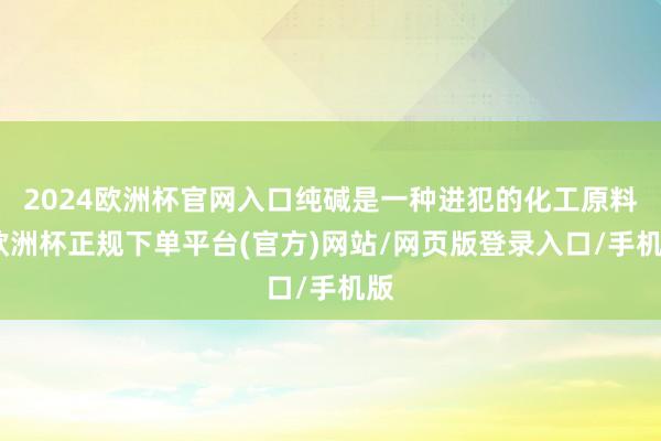 2024欧洲杯官网入口纯碱是一种进犯的化工原料-欧洲杯正规下单平台(官方)网站/网页版登录入口/手机版