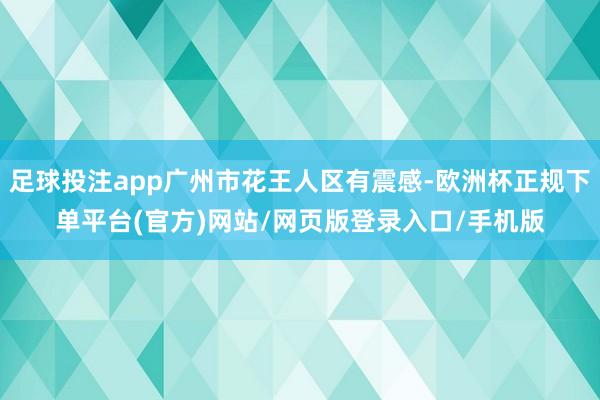 足球投注app广州市花王人区有震感-欧洲杯正规下单平台(官方)网站/网页版登录入口/手机版