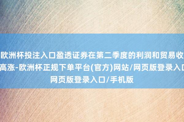 欧洲杯投注入口盈透证券在第二季度的利润和贸易收入均有所高涨-欧洲杯正规下单平台(官方)网站/网页版登录入口/手机版