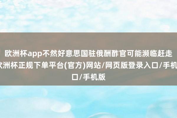 欧洲杯app不然好意思国驻俄酬酢官可能濒临赶走-欧洲杯正规下单平台(官方)网站/网页版登录入口/手机版